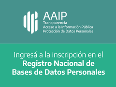 Base de datos registrada - AAIP RNBD